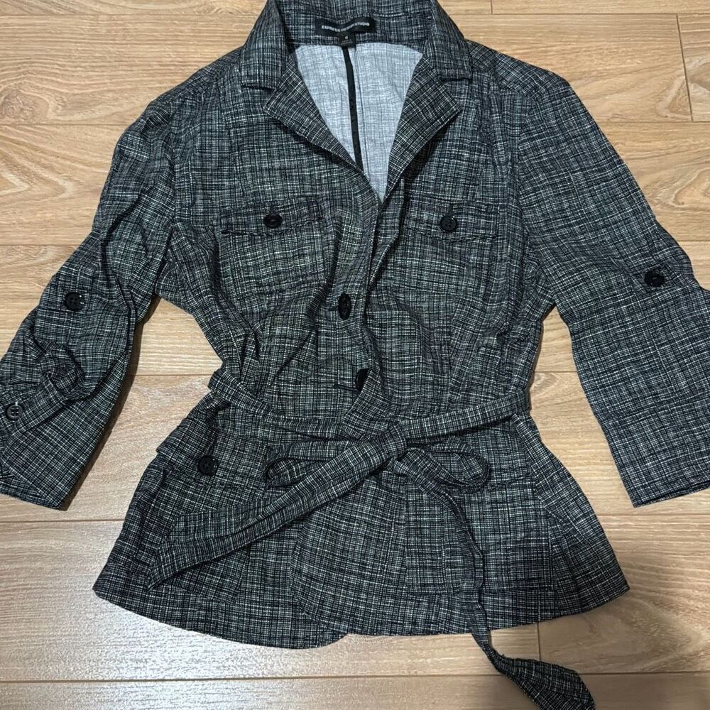 Express Design Studio Button Down Blazer Shirt Si… - image 1